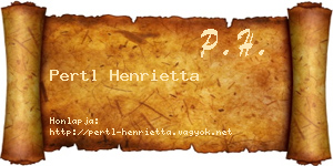 Pertl Henrietta névjegykártya